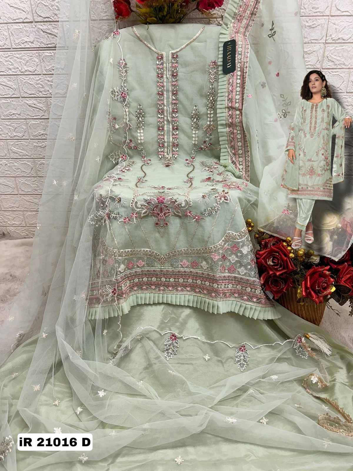 Fepic Ir 21016 Abcd Organza Wholesale Pakistani Salwar Suit Catalog — Wholesale Pakistani Suits, MPA wholesale from Surat - Gallery Image 3